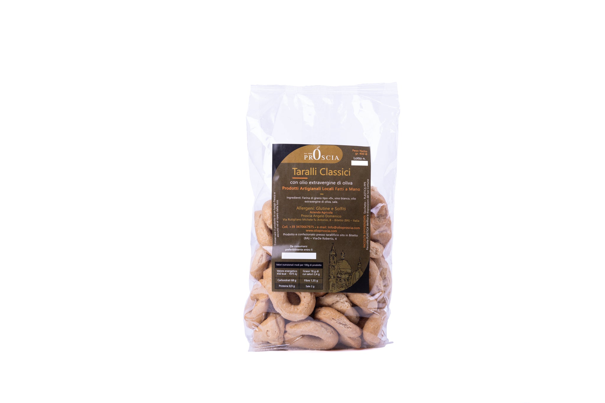 Taralli Classici Fatti A Mano - 4x400g